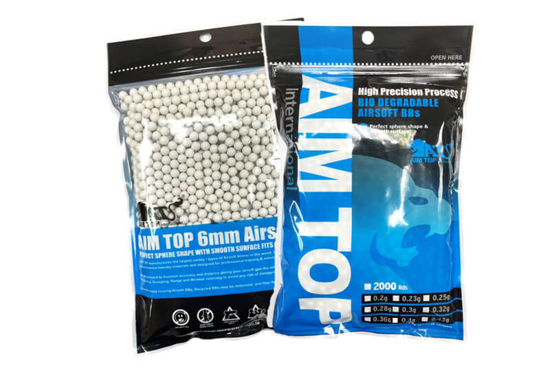 Aim Top Biodegradable pallini bio softair 6mm da 2000