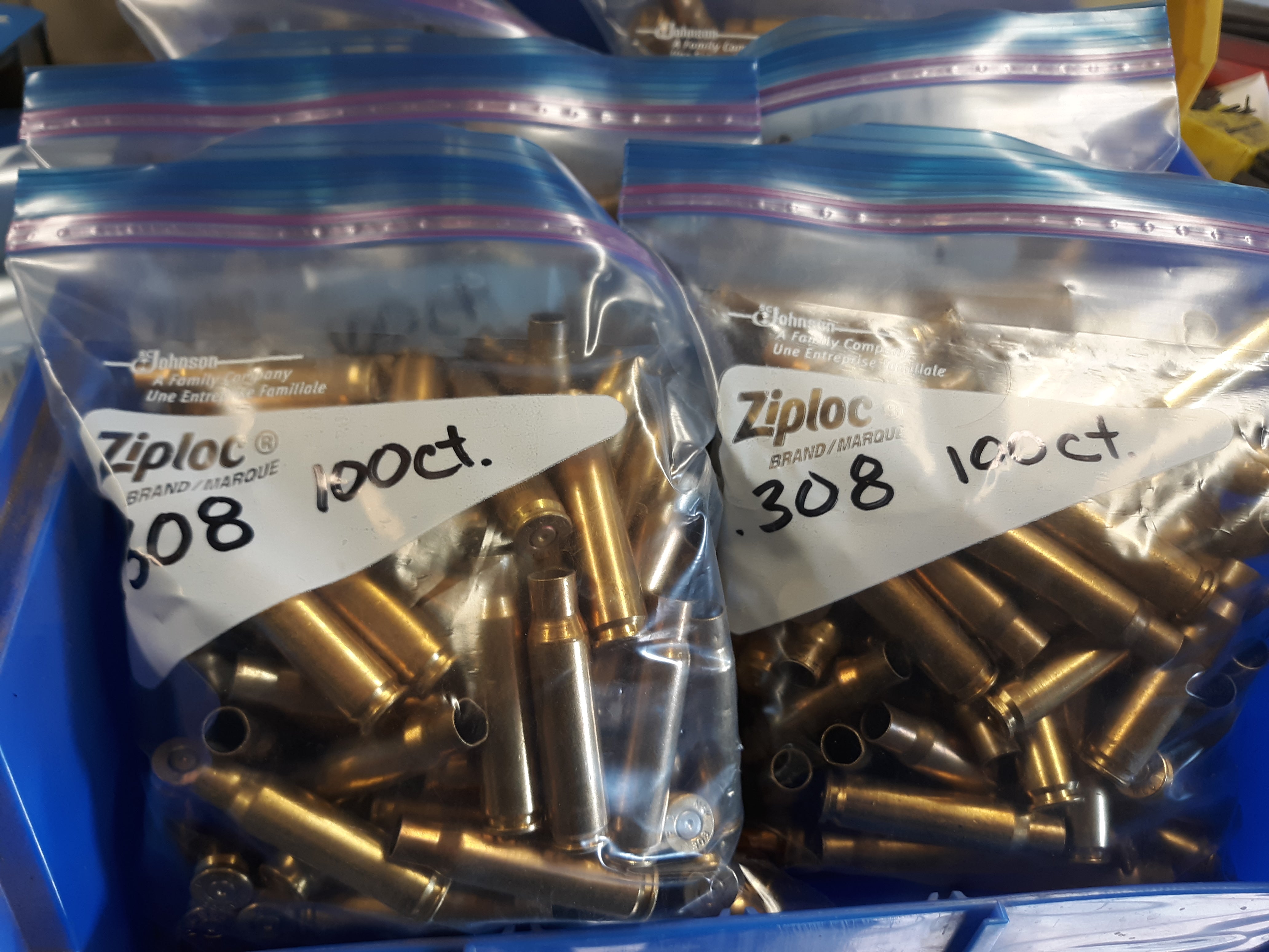 SNS Cast Bullets .308 Brass bossoli esausti 100 pezzi once fired