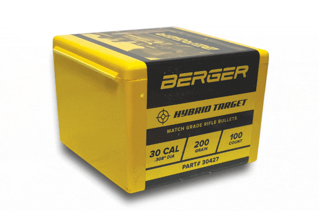 Berger Hybrid Target 200 grani palle calibro 30 da 100 HPBT