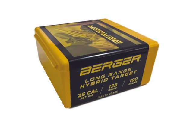 Berger LR Hybrid Target 25 Cal Palle 100 Pezzi 135 gr