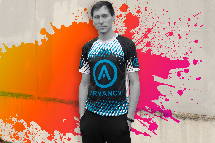 Armanov Sports Shirt maglia sportiva tecnica uomo