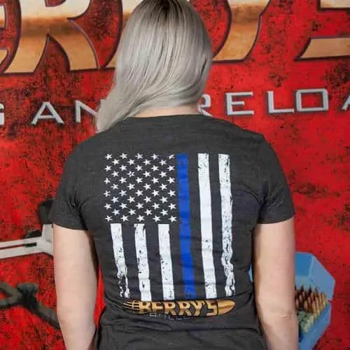 Berry's Blue Lives Matter t-shirt donna cotone