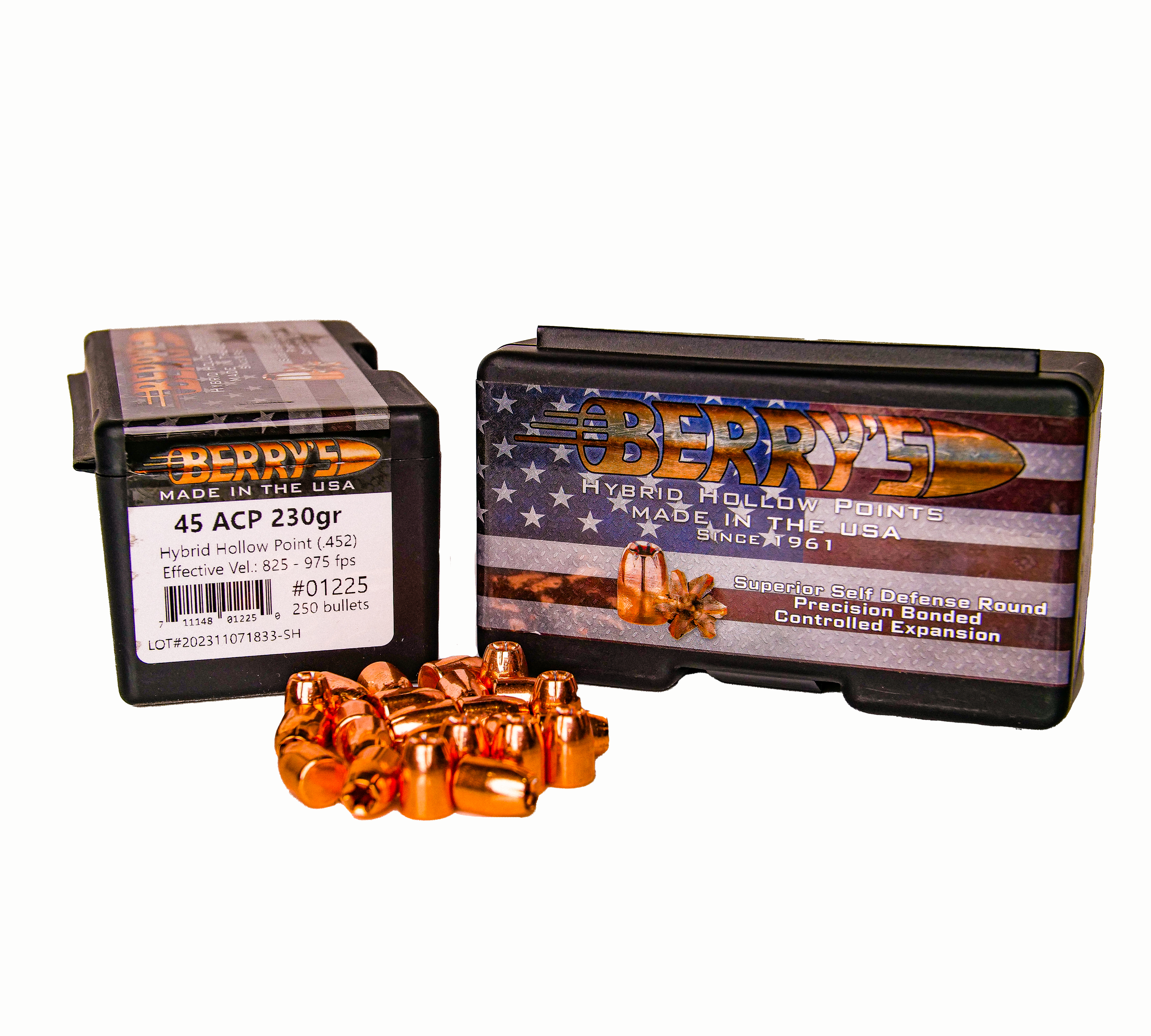 Berry's Superior Plated .45 230 gr Hybrid Hollow Point palle ramate