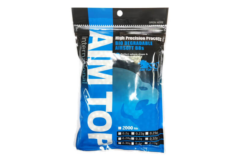 Aim Top Biodegradable pallini bio softair 6mm da 2000