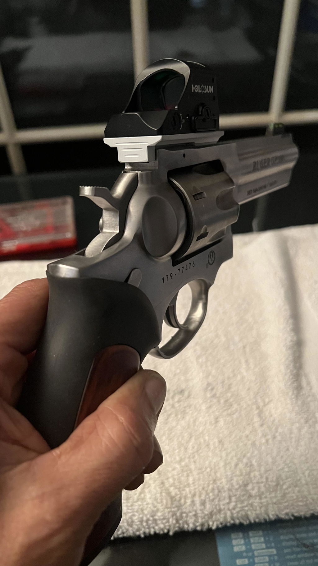 Allchin Ruger GP-100 attacco red dot RMR nero