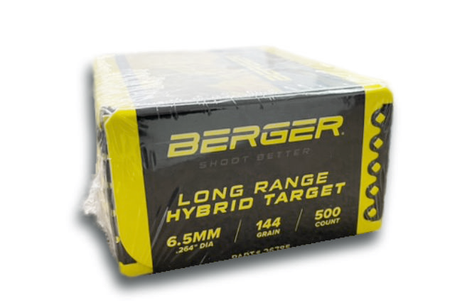 Berger LR Hybrid Target 6.5mm 144 gr proiettili 500 pz tiro