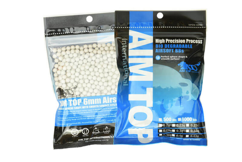 Aim Top pallini bio 6mm 500pz pesanti precisione