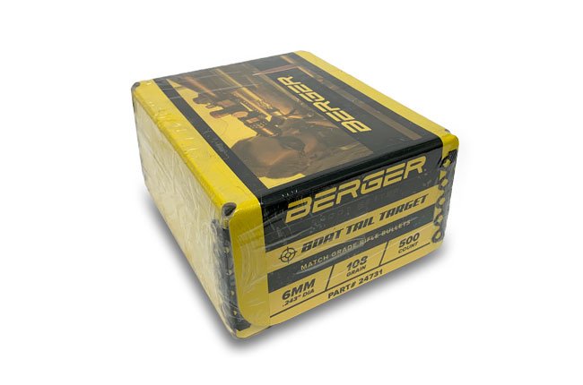 Berger Match BT Target 6mm 108 palle 500 pz boat tail