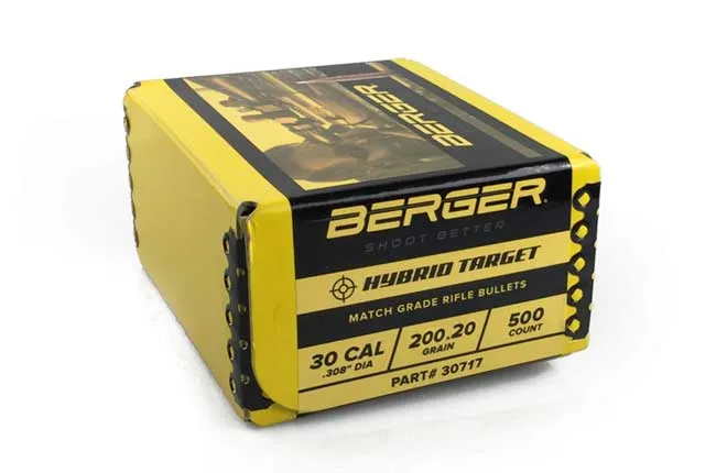Berger 200.20x Hybrid Target 30 Cal 200 gr palle 500 pz