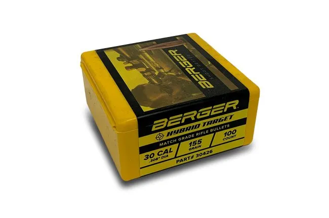 Berger Match Hybrid Target 30 Cal palle 155 grani 100 pz