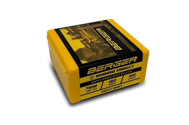 Berger Match Hybrid Target Palle 7mm 180 grani 100 pz