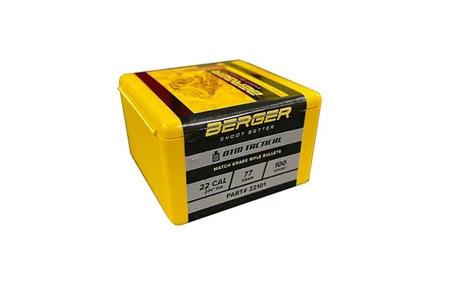 Berger OTM Tactical 77 grani palle calibro 22 100 pezzi match