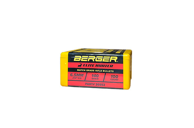 Berger Elite Hunter 6.5 140 gr palle 100 pz