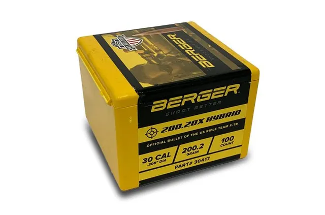 Berger 200.20X Hybrid Target palle 100 pezzi 200 grani