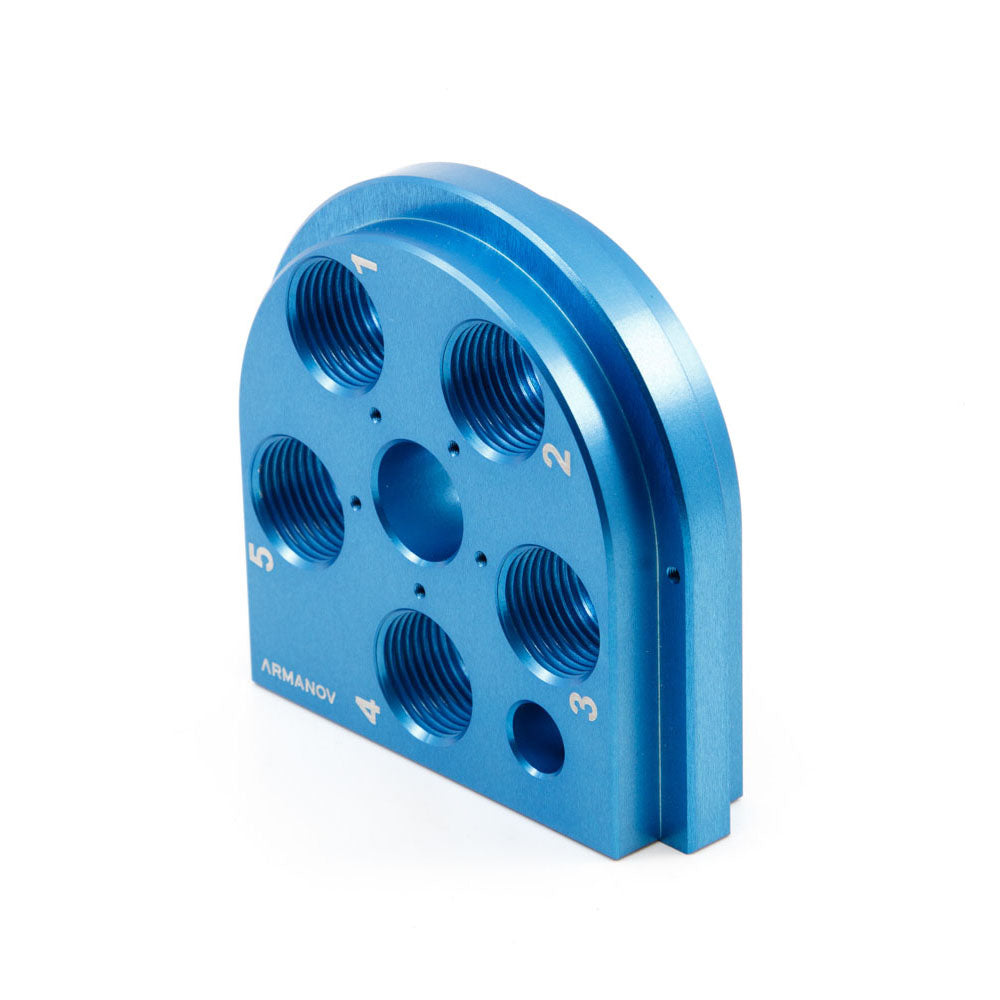 Armanov Free-Float Zero-Play testina pressa Dillon XL650 XL750 blu