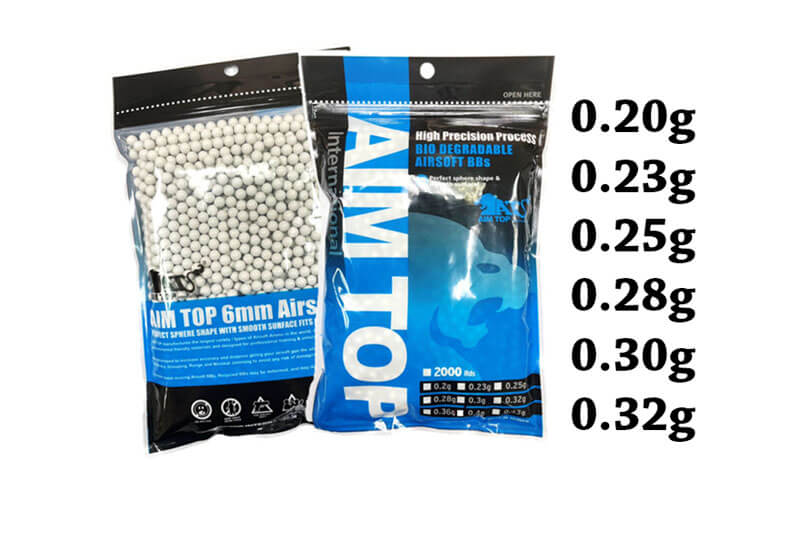 Aim Top Biodegradable pallini bio softair 6mm da 2000