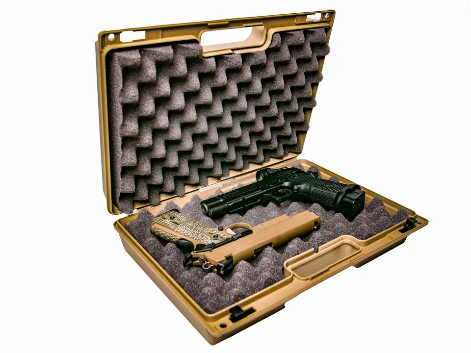 Berry's Double Pistol Case custodia rigida doppia tan