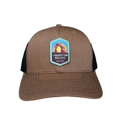 Berry's Hat Arches Logo cappellino snapback whiskey brown rete