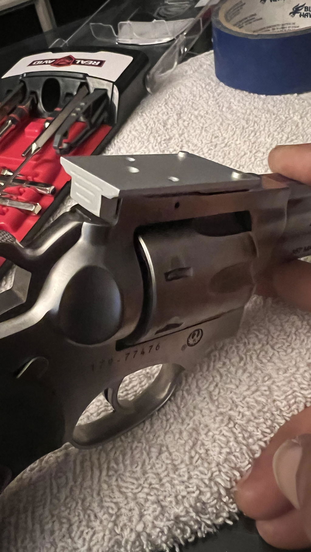 Allchin Ruger GP-100 attacco red dot RMR nero