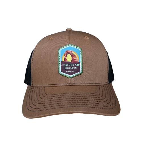 Berry's Hat Arches Logo cappellino snapback whiskey brown rete