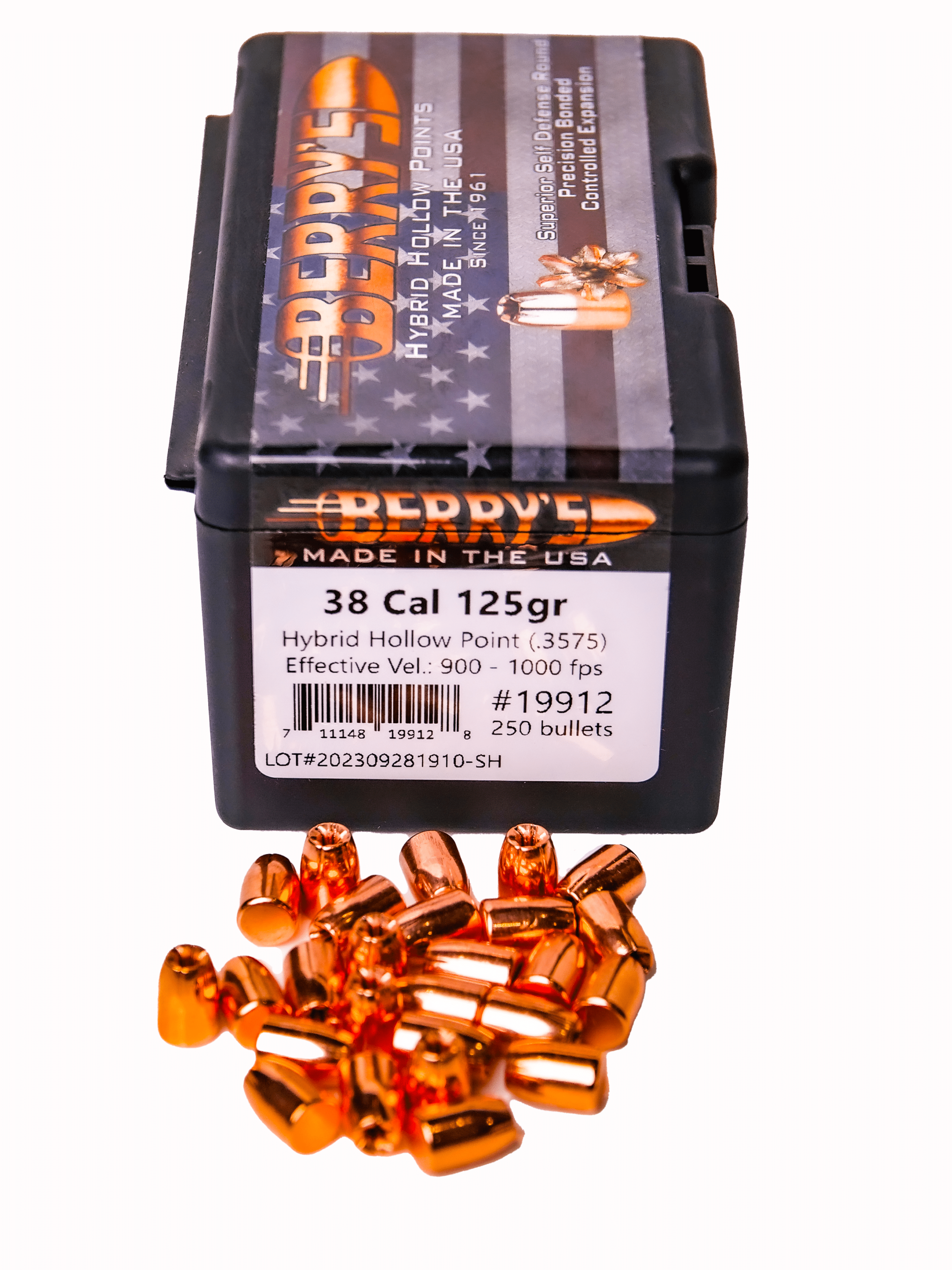 Berry's Hybrid Hollow Point Ogive 125gr 38 Special