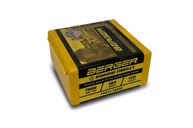 Berger 7mm 184 grani Match F-Open Hybrid Target 100 Palle