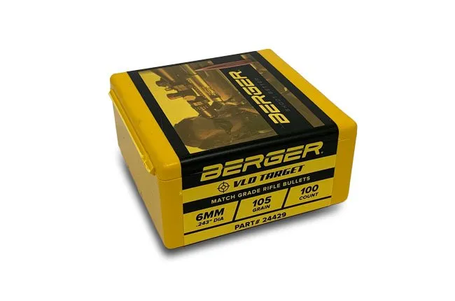 Berger Match VLD Target Palle 6mm 105 grani 100 pz