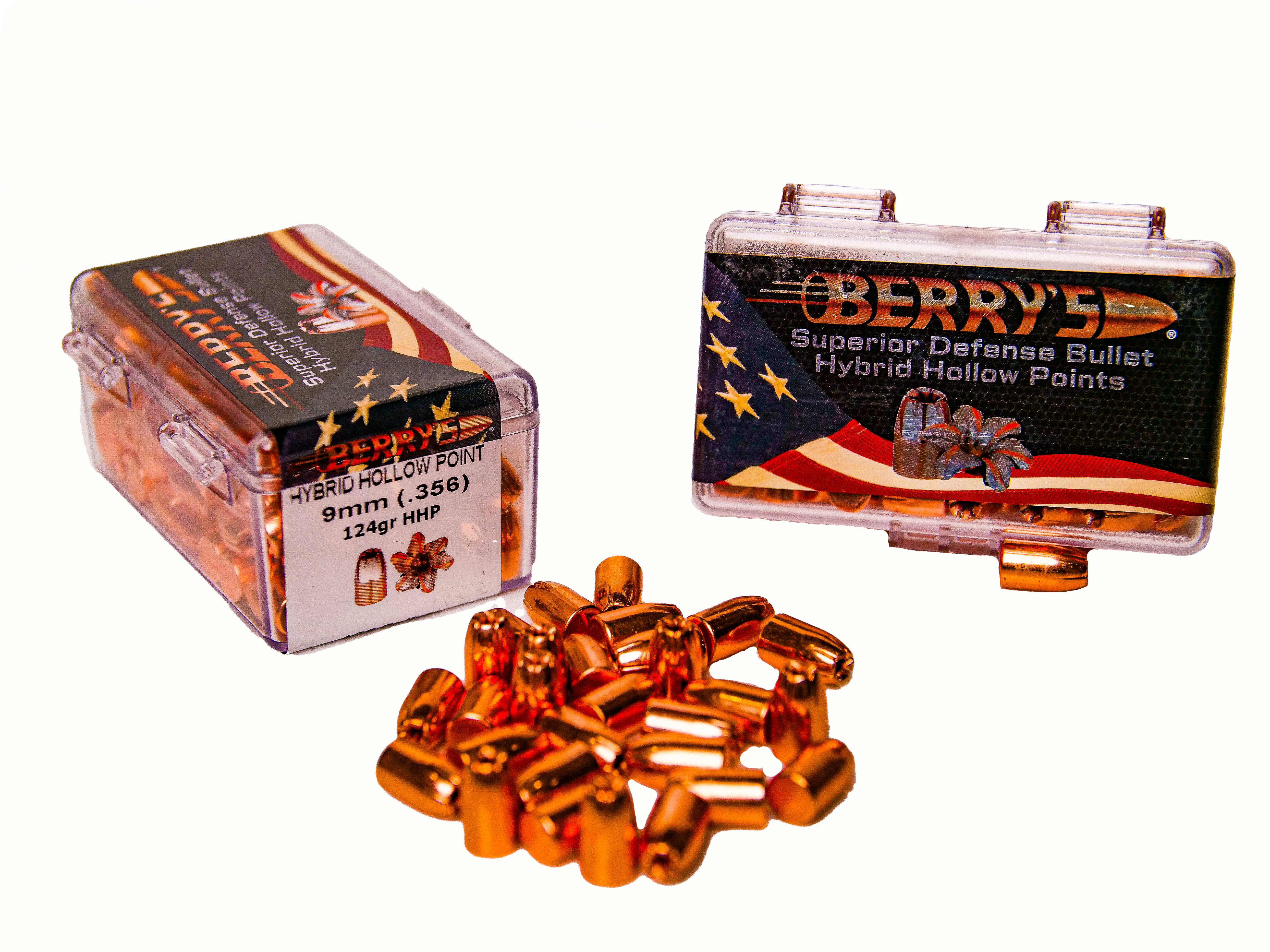 Berry's Hybrid 9mm 124 gr Hollow Point palle difesa calibro 9mm