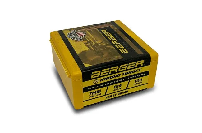 Berger 7mm 184 grani Match F-Open Hybrid Target 100 Palle