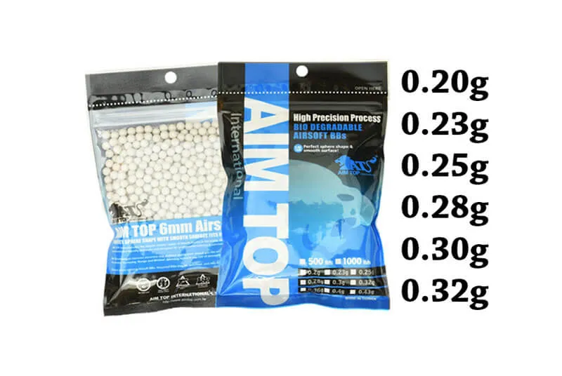 Aim Top pallini bio 6mm 1000 colpi precisione
