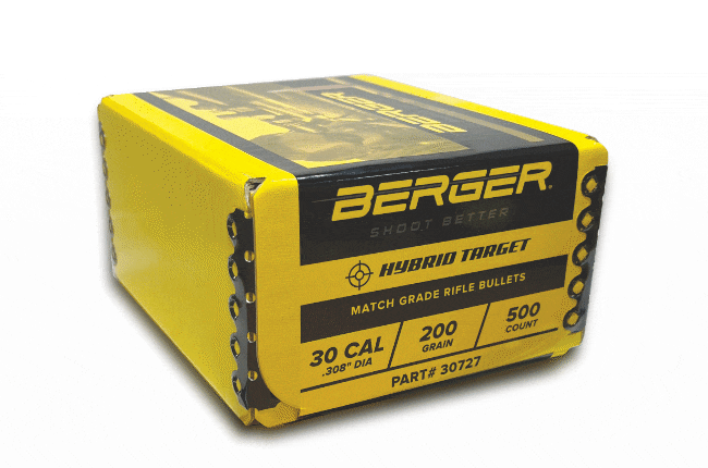 Berger Hybrid Target palle 30 Cal 200 grani 500 pezzi
