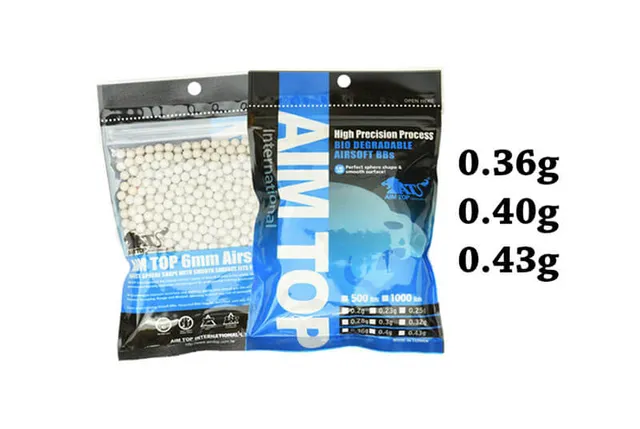 Aim Top Heavier pallini biodegradabili 6mm 1000 pz
