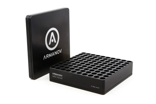 Armanov Ammo Checker 100 colpi con coperchio ribaltabile