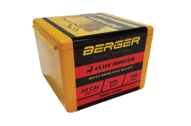 Berger Elite Hunter 205 gr palle calibro 30 da 100