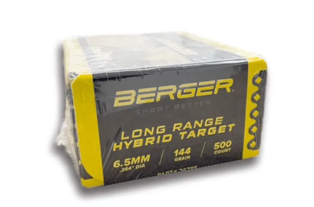 Berger LR Hybrid Target 6.5mm 144 gr proiettili 500 pz tiro