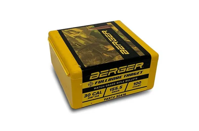 Berger Fullbore 30 Cal 155.5 gr palle match 100 pezzi
