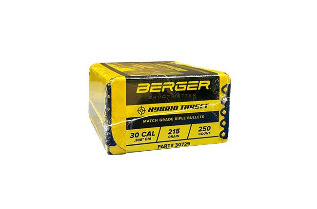 Berger Hybrid Target 215 gr palle 30 cal da 250