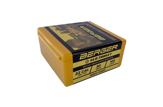 Berger VLD Target 22 90 grani palle 100 pz twist 1:7