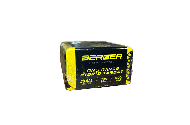 Berger LR Hybrid Target palle 25 Cal 135 grani 500 pezzi